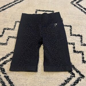 Gymshark Black Patterned Bike Shorts